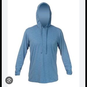 Anetik Low Pro Tech Hoodie in Bahama Heathered Blue Size Medium